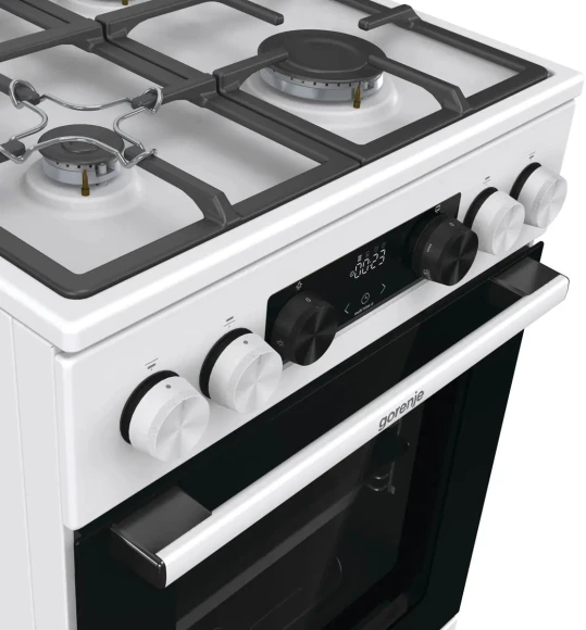 Плита Газовая Gorenje GGI5C22WF белый (стеклянная крышка) реш.чугун