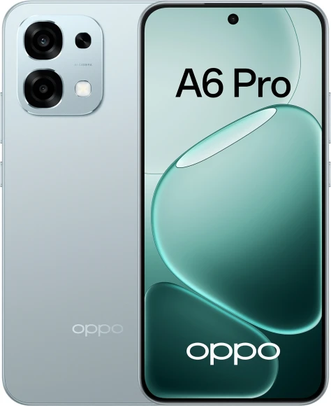 Смартфон Oppo A6 Pro 256Gb 8Gb синий моноблок 3G 4G 2Sim 6.57" 1080x2372 Android 15 50Mpix 802.11 a/b/g/n/ac NFC GPS GSM900/1800 GSM1900 Protect A-GPS microSDXC max2048Gb