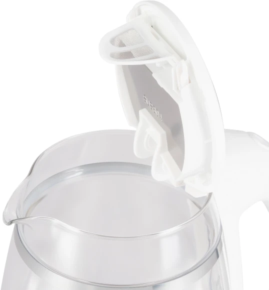 Чайник электрический Hyundai HYK-G3506 1.7л. 2200Вт белый/серебристый корпус: стекло