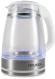 Чайник электрический Hyundai HYK-G3506 1.7л. 2200Вт белый/серебристый корпус: стекло