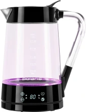 Чайник электрический Polaris PWK 1715CGLD 1.7л. 2200Вт черный корпус: стекло/пластик