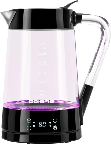 Чайник электрический Polaris PWK 1715CGLD 1.7л. 2200Вт черный корпус: стекло/пластик Чайник электрический Polaris PWK 1715CGLD 1.7л. 2200Вт черный корпус: стекло/пластик