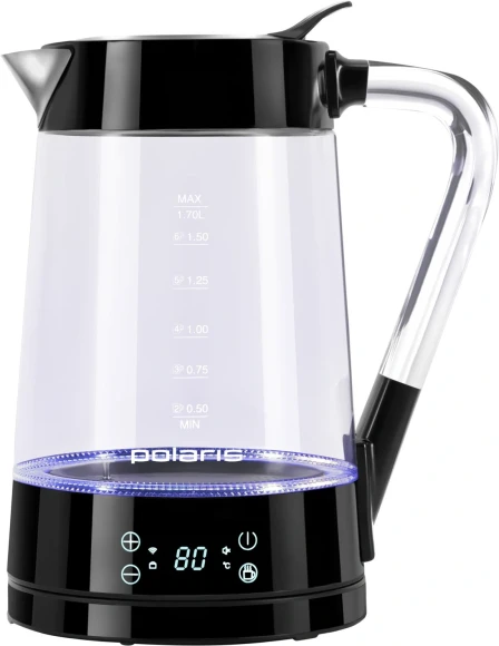Чайник электрический Polaris PWK 1715CGLD 1.7л. 2200Вт черный корпус: стекло/пластик Чайник электрический Polaris PWK 1715CGLD 1.7л. 2200Вт черный корпус: стекло/пластик