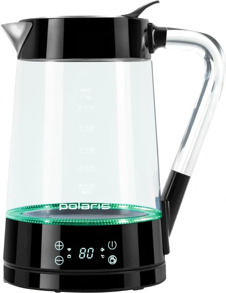 Чайник электрический Polaris PWK 1715CGLD 1.7л. 2200Вт черный корпус: стекло/пластик Чайник электрический Polaris PWK 1715CGLD 1.7л. 2200Вт черный корпус: стекло/пластик