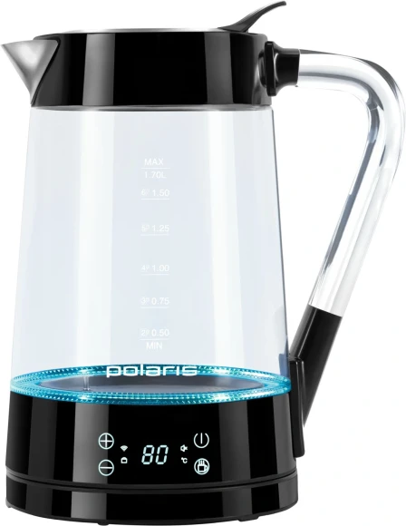 Чайник электрический Polaris PWK 1715CGLD 1.7л. 2200Вт черный корпус: стекло/пластик Чайник электрический Polaris PWK 1715CGLD 1.7л. 2200Вт черный корпус: стекло/пластик