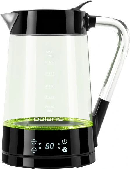 Чайник электрический Polaris PWK 1715CGLD 1.7л. 2200Вт черный корпус: стекло/пластик Чайник электрический Polaris PWK 1715CGLD 1.7л. 2200Вт черный корпус: стекло/пластик