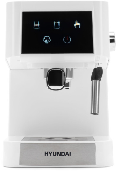 Кофеварка рожковая Hyundai HEM-3203 1000Вт белый/серебристый