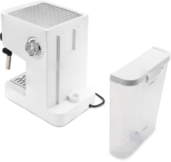 Кофеварка рожковая Hyundai HEM-3203 1000Вт белый/серебристый