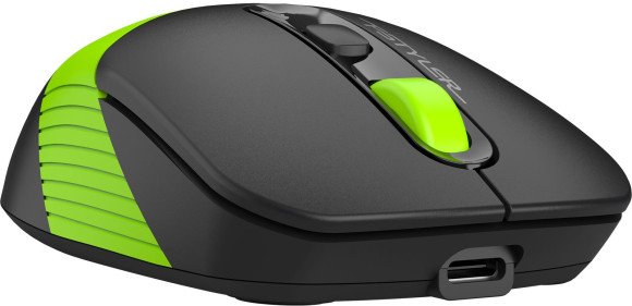 Мышь A4Tech Fstyler FG10CS Air черный/зеленый оптическая 2000dpi silent беспров. USB для ноутбука 4but (FG10CS AIR SPORTS GREEN)