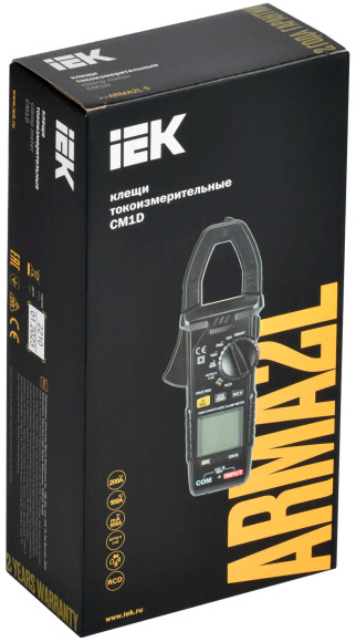 Клещи токоизмерительные IEK ARMA2L 5 CM1D цифр. измер.ток:переменный/постоянный черный (A2L5-CM14-01) Клещи токоизмерительные IEK ARMA2L 5 CM1D цифр. измер.ток:переменный/постоянный черный (A2L5-CM14-01)