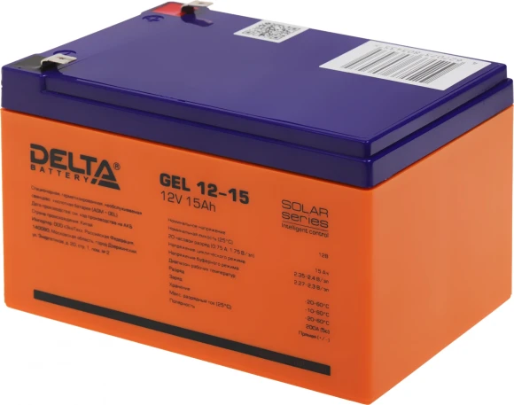 Батарея для ИБП Delta GEL 12-15 12В 15Ач Батарея для ИБП Delta GEL 12-15 12В 15Ач