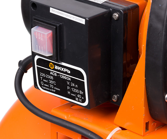 Насосная станция Вихрь АСВ-1200/24 1200Вт 4200л/час (68/1/2) Насосная станция Вихрь АСВ-1200/24 1200Вт 4200л/час (68/1/2)