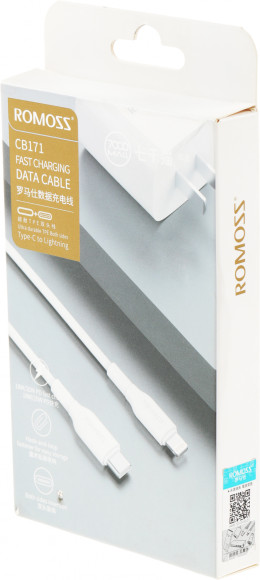 Кабель Romoss CB171 6958377511794 USB Type-C (m)-Lightning (m) 1м белый