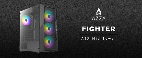Корпус Azza Fighter черный без БП ATX 4x120mm 2x140mm 2xUSB2.0 1xUSB3.0 audio bott PSU Корпус Azza Fighter черный без БП ATX 4x120mm 2x140mm 2xUSB2.0 1xUSB3.0 audio bott PSU