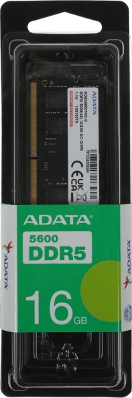 Память DDR5 16GB 5600MHz A-Data AD5S560016G-S RTL PC5-44800 CL46 SO-DIMM 262-pin 1.1В single rank Ret Память DDR5 16GB 5600MHz A-Data AD5S560016G-S RTL PC5-44800 CL46 SO-DIMM 262-pin 1.1В single rank Ret