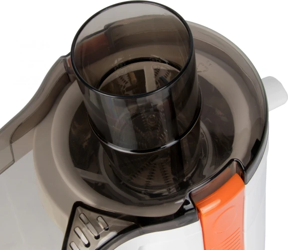 Соковыжималка центробежная BBK JC060-H11 550Вт белый/оранжевый