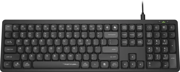 Клавиатура A4Tech FX55 черный USB slim Multimedia кабель 1.5м