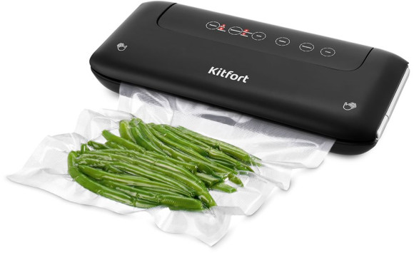 Вакуумный упаковщик Kitfort КТ-1508 130Вт черный Вакуумный упаковщик Kitfort КТ-1508 130Вт черный