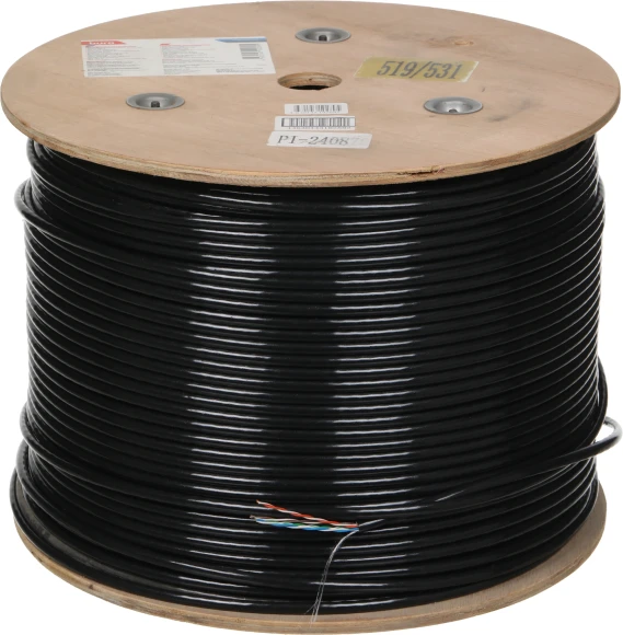 Кабель сетевой Buro BU-CCA-050-OUTDOOR UTP 4 пары cat.5E solid 0.50мм CCA 305м черный outdoor Кабель сетевой Buro BU-CCA-050-OUTDOOR UTP 4 пары cat.5E solid 0.50мм CCA 305м черный outdoor