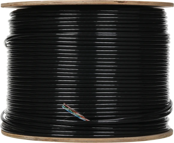 Кабель сетевой Buro BU-CCA-050-OUTDOOR UTP 4 пары cat.5E solid 0.50мм CCA 305м черный outdoor Кабель сетевой Buro BU-CCA-050-OUTDOOR UTP 4 пары cat.5E solid 0.50мм CCA 305м черный outdoor