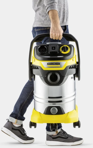 Строительный пылесос Karcher WD 6 P S V-30/6/22/T 1300Вт (уборка: сухая/сбор воды) желтый