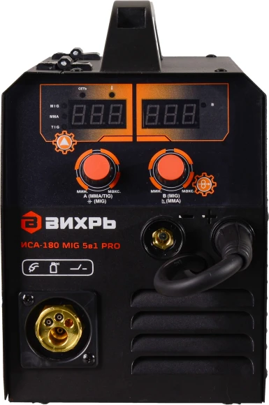 Сварочный полуавтомат Вихрь ИСА-180 MIG PRO инвертор MIG-MAG/FCAW/MMA/Lift TIG 4.8кВт