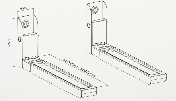 Кронштейн для СВЧ Ultramounts UM888S серебристый макс.30кг настенный фиксированный Кронштейн для СВЧ Ultramounts UM888S серебристый макс.30кг настенный фиксированный