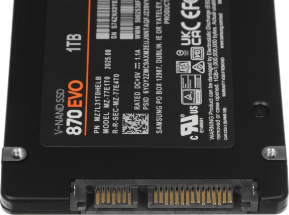 Накопитель SSD Samsung SATA-III 1TB MZ-77E1T0BW 870 EVO 2.5"