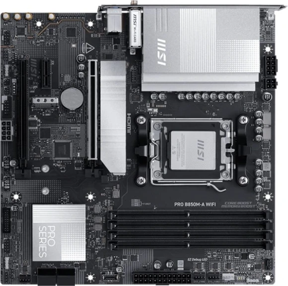 Материнская плата MSI PRO B840M-B SocketAM5 AMD B840 2xDDR5 ATX AC`97 8ch(7.1) 2.5Gg RAID+VGA+HDMI