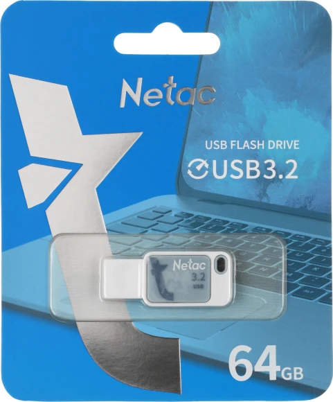 Флеш Диск Netac 64Gb UA31 NT03UA31N-064G-32BL USB3.2 синий Флеш Диск Netac 64Gb UA31 NT03UA31N-064G-32BL USB3.2 синий