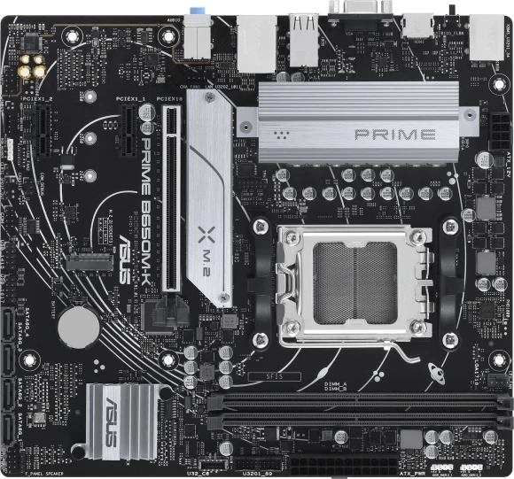 Материнская плата Asus PRIME B650M-K Socket AM5 AMD B650 2xDDR5 mATX AC`97 8ch(7.1) 2.5Gg RAID+VGA+HDMI