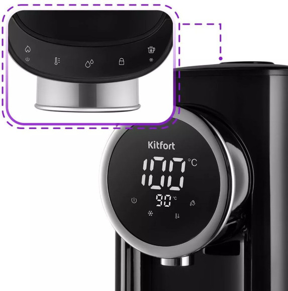 Термопот Kitfort КТ-2516 4.8л. 1450Вт черный Термопот Kitfort КТ-2516 4.8л. 1450Вт черный