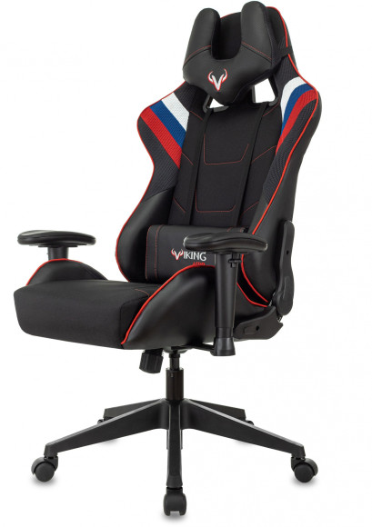 Кресло игровое Zombie VIKING 4 AERO белый/синий/красный ткань/эко.кожа с подголов. крестов. пластик Кресло игровое Zombie VIKING 4 AERO белый/синий/красный ткань/эко.кожа с подголов. крестов. пластик