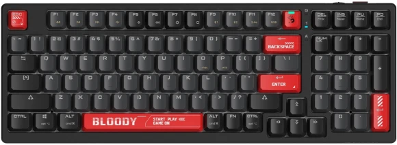 Клавиатура A4Tech WS98 механическая черный USB беспроводная BT/Radio for gamer LED