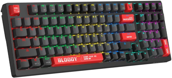 Клавиатура A4Tech WS98 механическая черный USB беспроводная BT/Radio for gamer LED