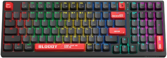 Клавиатура A4Tech WS98 механическая черный USB беспроводная BT/Radio for gamer LED