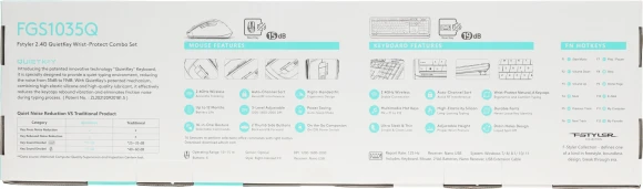 Клавиатура + мышь A4Tech Fstyler FGS1035Q клав:черный/серый мышь:черный/серый USB беспроводная Multimedia (FGS1035Q GREY)