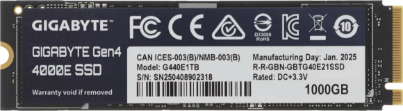 Накопитель SSD Gigabyte PCIe 5.0 x4 1000GB AG514K1TB Aorus Gen5 14000 M.2 2280