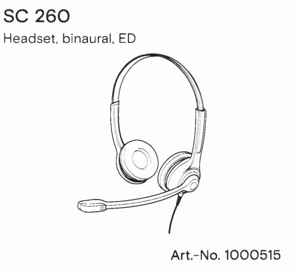 Наушники с микрофоном Epos Sennheiser SC 260 ED черный 1м накладные оголовье (1000515)