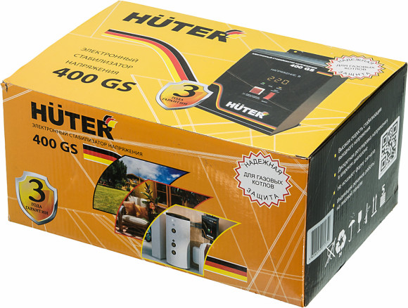Стабилизатор напряжения Huter 400GS 0.35кВА однофазный серый (63/6/12)