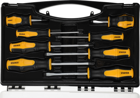Набор отверток Stayer 25055-H8_z02 в компл.:8 предметов Набор отверток Stayer 25055-H8_z02 в компл.:8 предметов