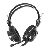 Наушники с микрофоном A4Tech HS-28 черный 2.2м накладные оголовье (HS-28 (BLACK+GREY)) Наушники с микрофоном A4Tech HS-28 черный 2.2м накладные оголовье (HS-28 (BLACK+GREY))