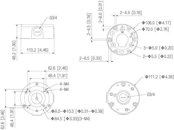 Монтажная коробка Dahua DH-PFA3310R Монтажная коробка Dahua DH-PFA3310R