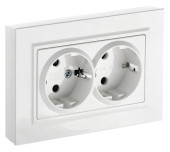 Розетка силов. IEK Brite РСш12-3-БрБ BR-R24-16-K01-F 2розет. двойн. скрыт. зазем. штор. IP20 белый (упак.:1шт) Розетка силов. IEK Brite РСш12-3-БрБ BR-R24-16-K01-F 2розет. двойн. скрыт. зазем. штор. IP20 белый (упак.:1шт)