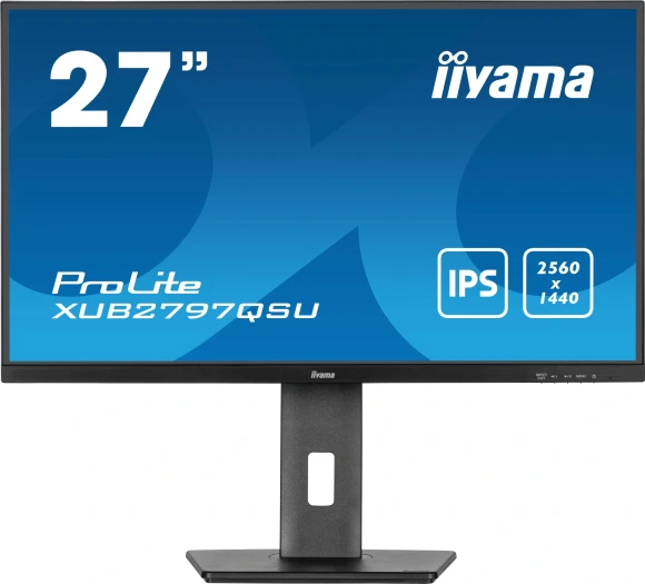 Монитор Iiyama 32" ProLite XUB3297QSNP-B1 черный IPS LED 1ms 16:9 HDMI M/M матовая HAS Piv 1000:1 350cd 178гр/178гр 2560x1440 100Hz DP Quad 2K (1440p) USB 9.5кг
