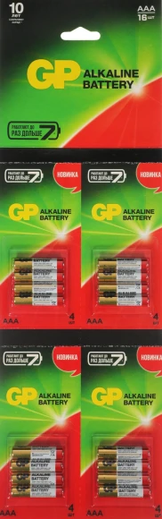 Батарея GP Alkaline 24ARHCP4m4-2CR4 AAA (16шт) блистер Батарея GP Alkaline 24ARHCP4m4-2CR4 AAA (16шт) блистер
