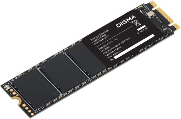 Накопитель SSD Digma SATA-III 2TB DGSR1002TS93T Run S9 M.2 2280