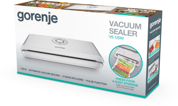 Вакуумный упаковщик Gorenje VS120W 120Вт белый Вакуумный упаковщик Gorenje VS120W 120Вт белый