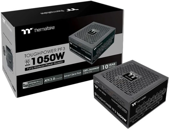 Блок питания Thermaltake ATX 1050W Toughpower PF3 Gen.5 80+ platinum 24pin APFC 120mm fan LED 12xSATA Cab Manag RTL