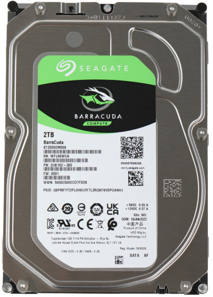 Жесткий диск Seagate SATA-III 2TB ST2000DM008 Desktop Barracuda 4KN (7200rpm) 256Mb 3.5" Жесткий диск Seagate SATA-III 2TB ST2000DM008 Desktop Barracuda 4KN (7200rpm) 256Mb 3.5"